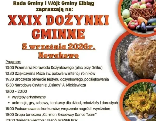 Dożynki Gminne w Gronowie Górnym i Nowym Polu – zaproszenie dla mieszkańców