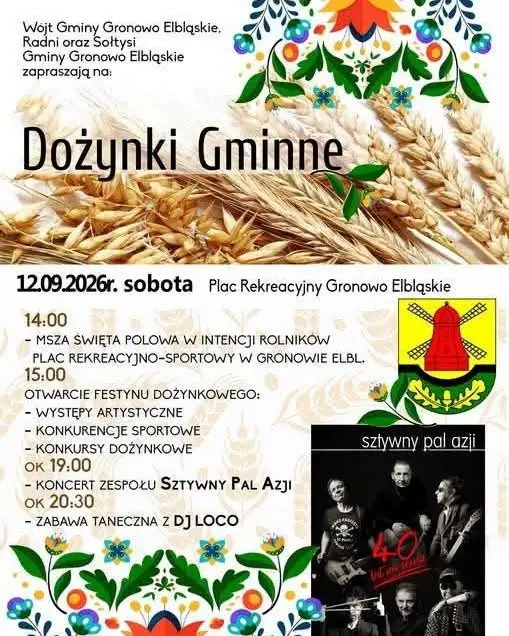 Dożynki w Gronowie Elbląskim z koncertem Sztywnego Pala Azji