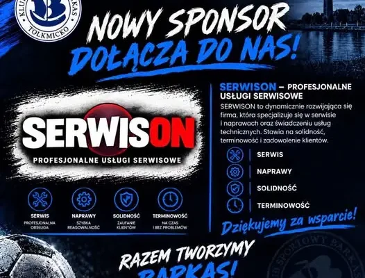 SERWISON nowym sponsorem KS Barkas Tolkmicko