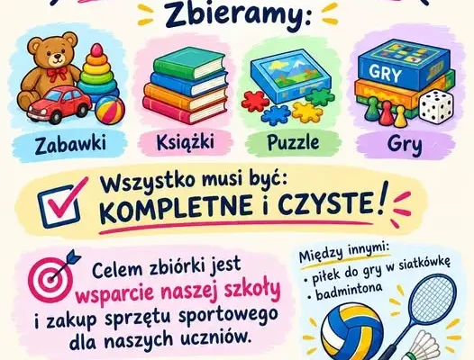 Zbiórka fantów na loterię szkolną – wsparcie dla Orlika