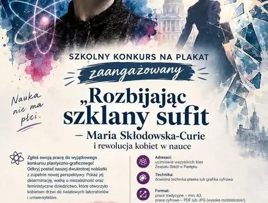 Konkurs plastyczny w Pasłęku: Maria Skłodowska-Curie ikoną emancypacji