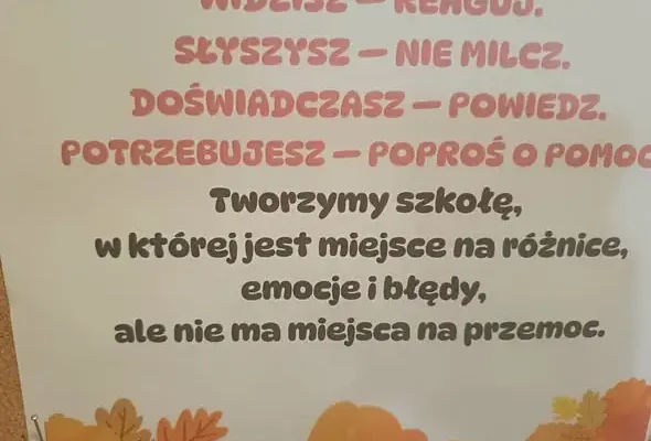 Szkoła Podstawowa nr 8 w Elblągu włączyła się w Tydzień Przeciwdziałania Przemocy Rówieśniczej