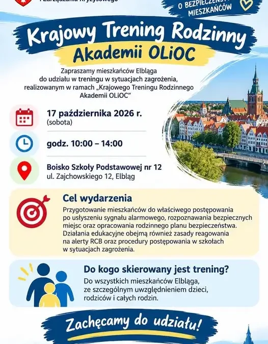 Elbląg: Krajowy Trening Rodzinny Akademii OLIOC – 17 października 2026