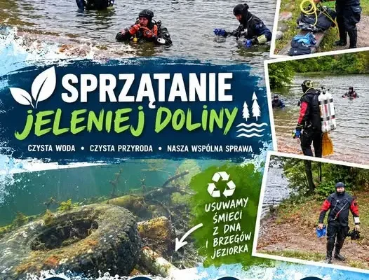 Strażacy z OSP Ratownictwo Wodne w Elblągu posprzątali Jelenią Dolinę