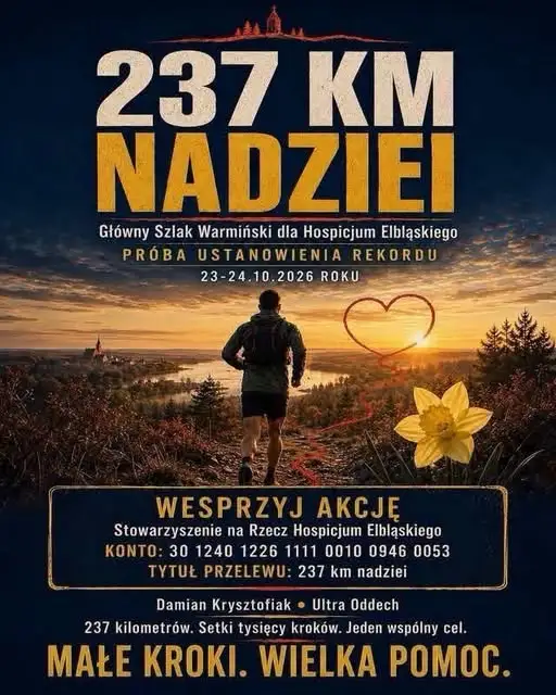 237 km nadziei – bieg dla Hospicjum Elbląskiego już 23-24 października