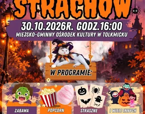 Bal Strachów w Tolkmicku — upiorna zabawa dla dzieci już 30 października