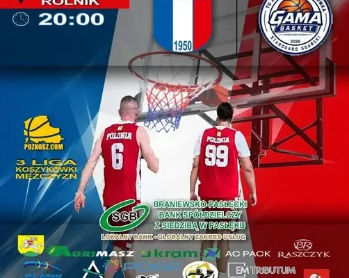 Polonia Pasłęk zagra z GAMA Basket Starogard Gdański w 3. Lidze Koszykówki