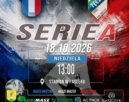 Polonia II Pasłęk zagra z Tęczą Miłomłyn w Serie A