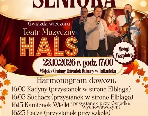 Dzień Seniora w Tolkmicku – bezpłatny transport dla mieszkańców okolicznych miejscowości