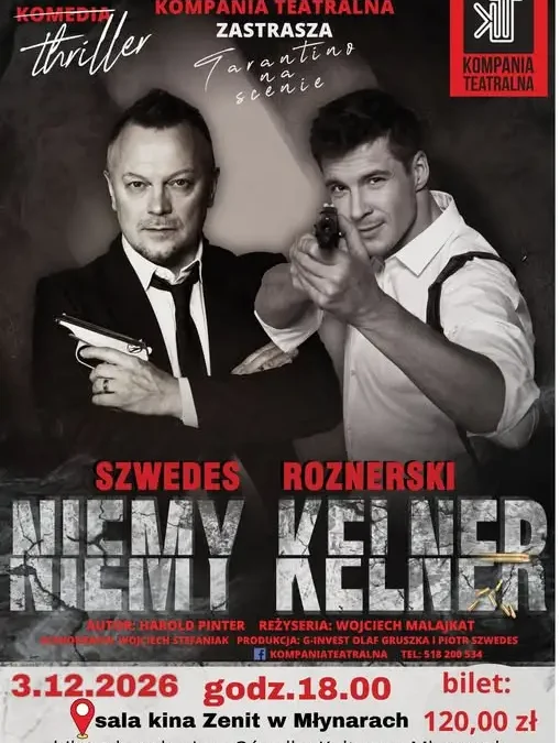 „Niemy kelner” w Młynarach – teatralny wieczór pełen emocji