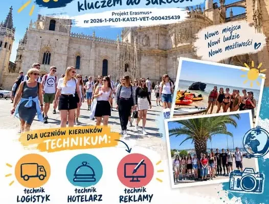 Zespół Szkół w Pasłęku ogłasza rekrutację na praktyki zawodowe w Hiszpanii i Portugalii