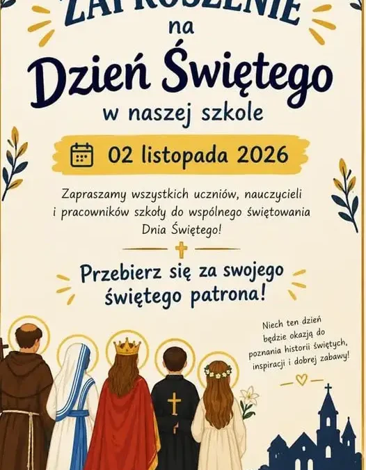Dzień Świętego w szkole w Rychlikach – dzieci przebiorą się za patronów
