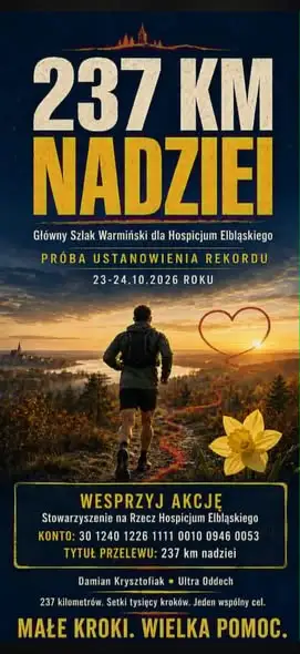 Uczniowie z Elbląga zebrali 560 zł dla hospicjum w akcji „237 km Nadziei”