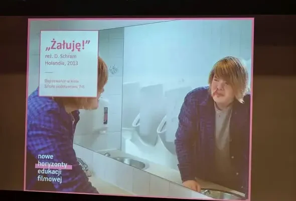 Uczniowie klasy 7b na Młode Horyzonty Edukacji Filmowej w Elblągu